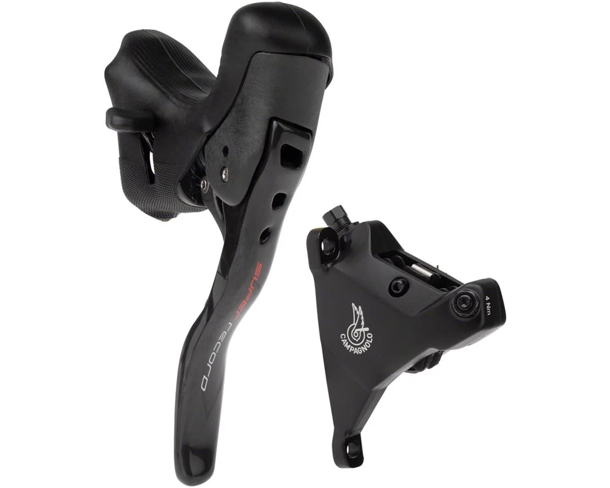 Campagnolo Super Record Ergopower Hydraulic Brake/Shift Lever Kit (Black) (160mm Caliper) (Left) (2x) (Flat Mount)